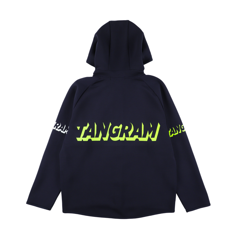 3D LOGO DOUBLE KNIT FULL ZIP HOODIE NAVY TGA-MF51