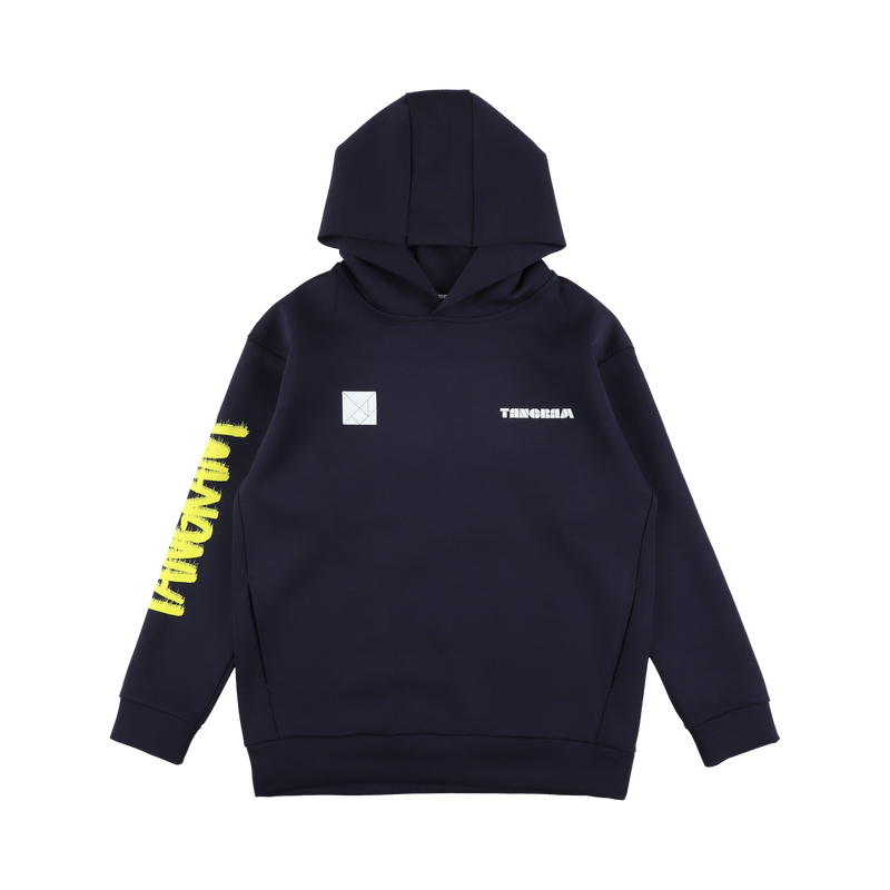 DOUBLE KNIT HANDWRITING LOGO HOODIE NAVY TGA-MF52 – TANGRAM