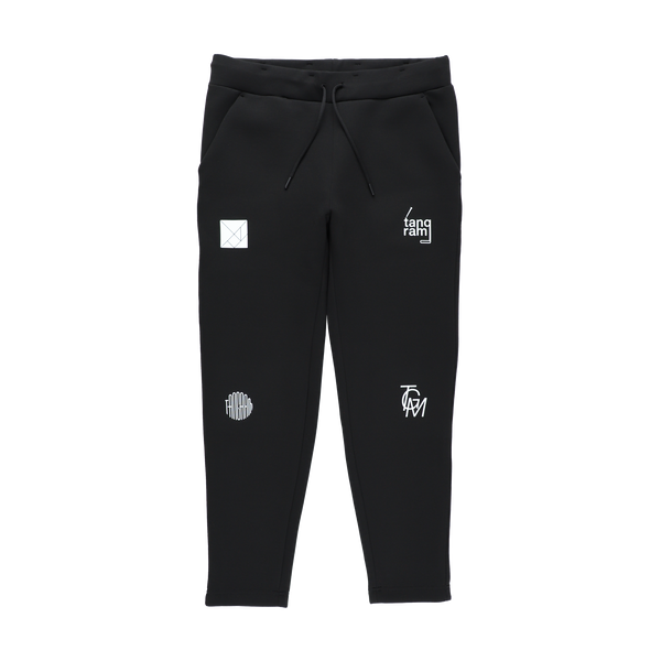 DOUBLE KNIT SEVEN LOGO PANTS BLACK TGA-MP54