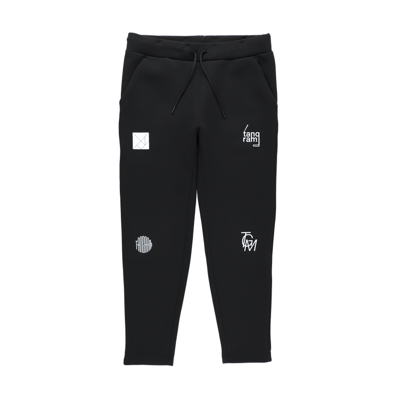 DOUBLE KNIT SEVEN LOGO PANTS BLACK TGA-MP54