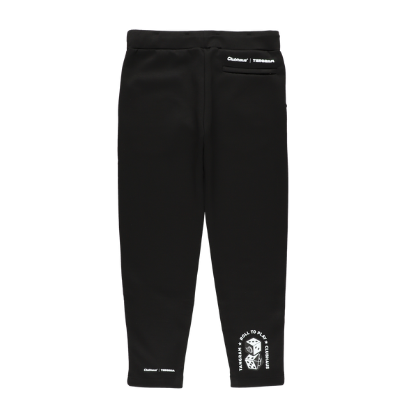 CLUBHAUS × TANGRAM DICE DOUBLE KNIT PANTS  BLACK TGA-MP55