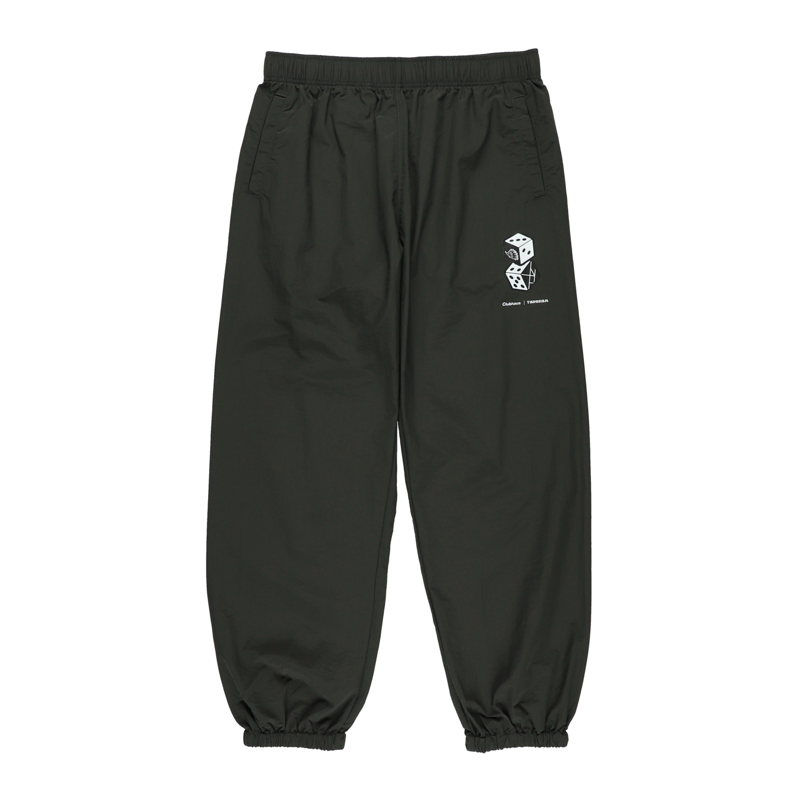 CLUBHAUS × TANGRAM / NYLON PANTS OLIVE CLUBHAUS × TANGRAM DICE NYLON TRAINING PANTS OLIVE TGA-MP56