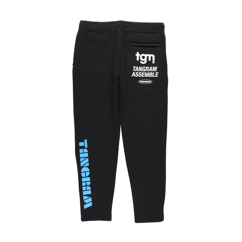 DOUBLE KNIT COLOR LOGO PANTS BLACK TGA-MP58