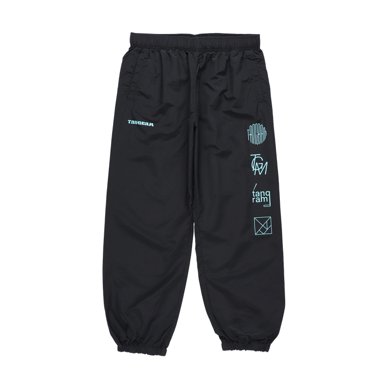 TGM NYLON TRAINING PANTS  BLACK TGA-MP59