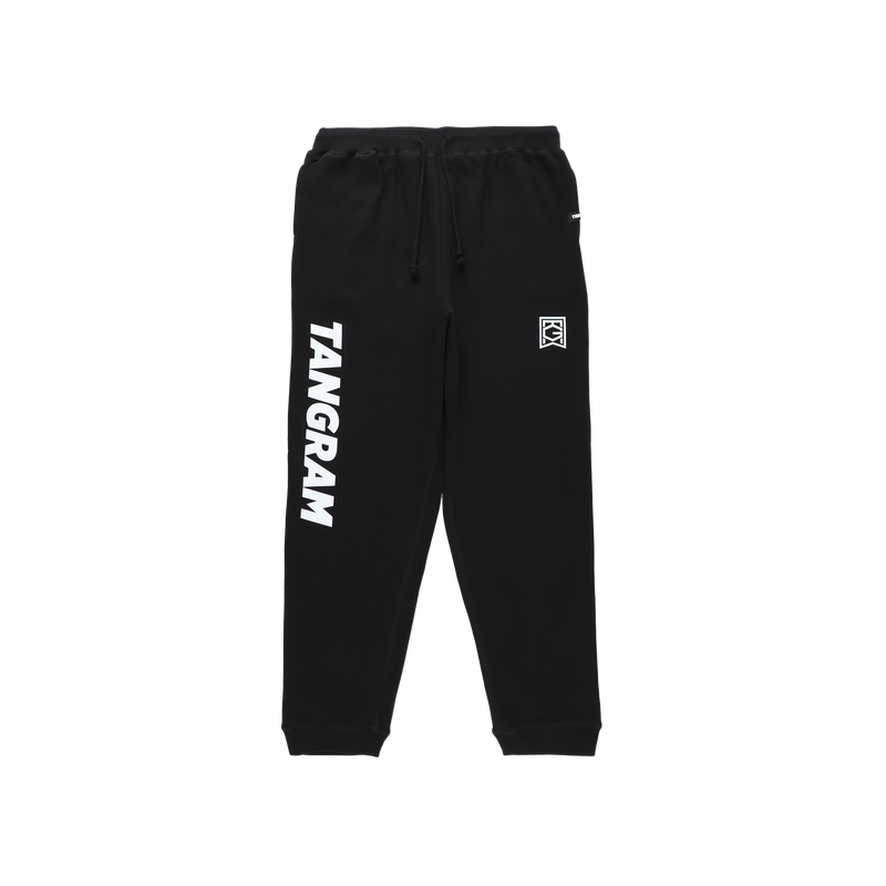 VERTICAL SLANT LOGO SWEAT PANTS BLACK TGA-MP62