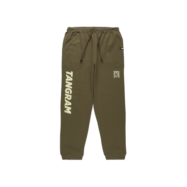 VERTICAL SLANT LOGO SWEAT PANTS OLIVE TGA-MP62