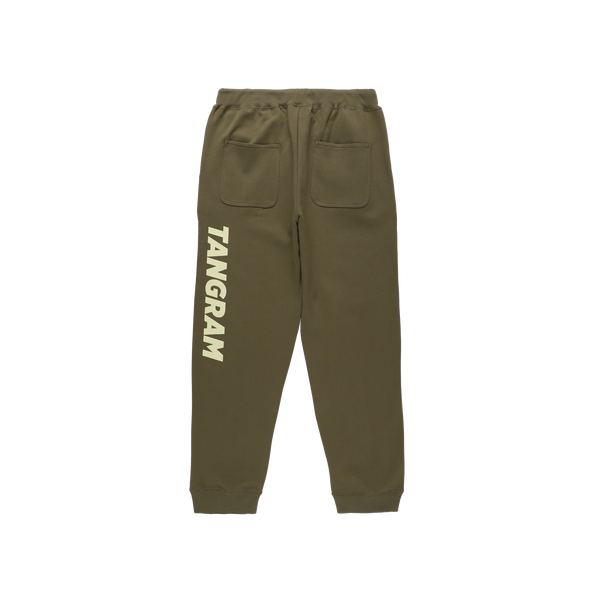 VERTICAL SLANT LOGO SWEAT PANTS OLIVE TGA-MP62