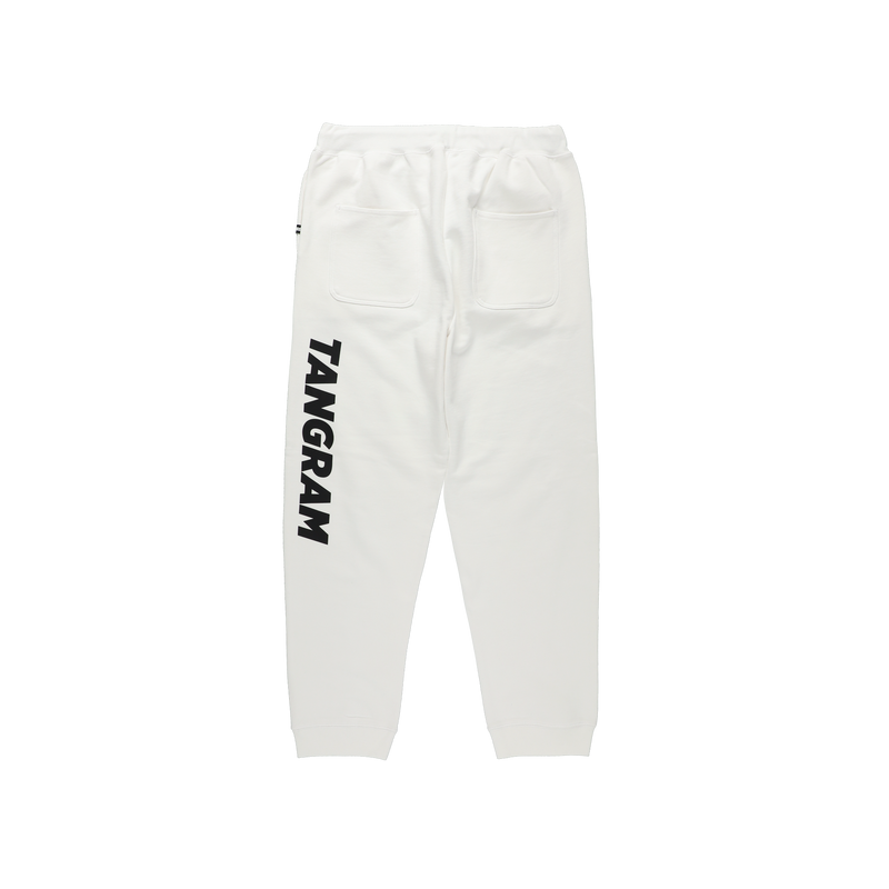 VERTICAL SLANT LOGO SWEAT PANTS WHITE TGA-MP62