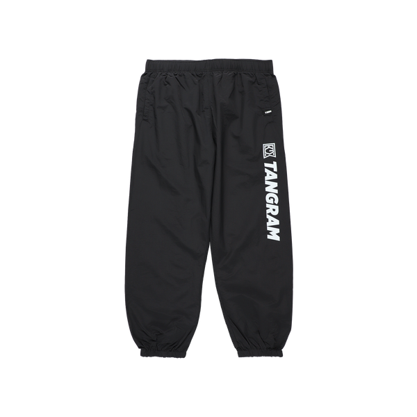 VERTICAL SLANT LOGO NYLON TRAINING PANTS BLACK TGA-MP63