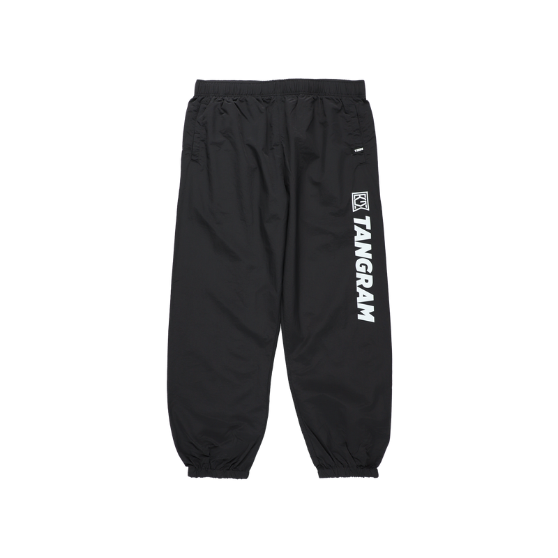 VERTICAL SLANT LOGO NYLON TRAINING PANTS BLACK TGA-MP63