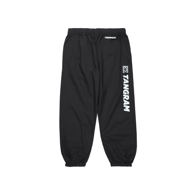 VERTICAL SLANT LOGO NYLON TRAINING PANTS BLACK TGA-MP63