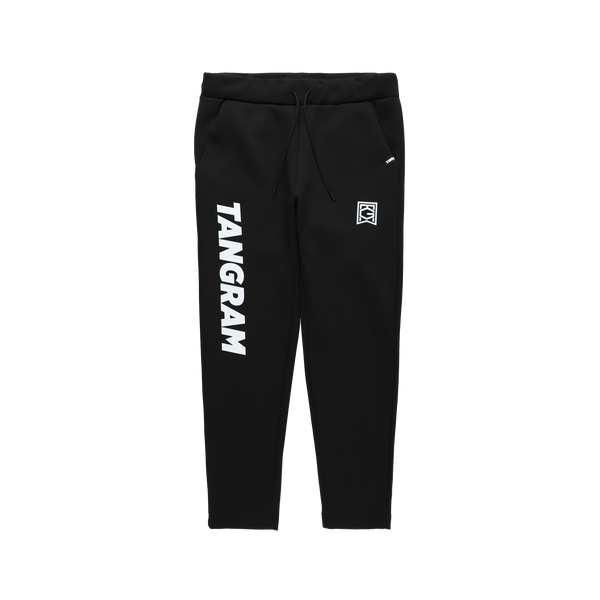 VERTICAL SLANT LOGO DOUBLE KNIT PANTS BLACK TGA-MP64