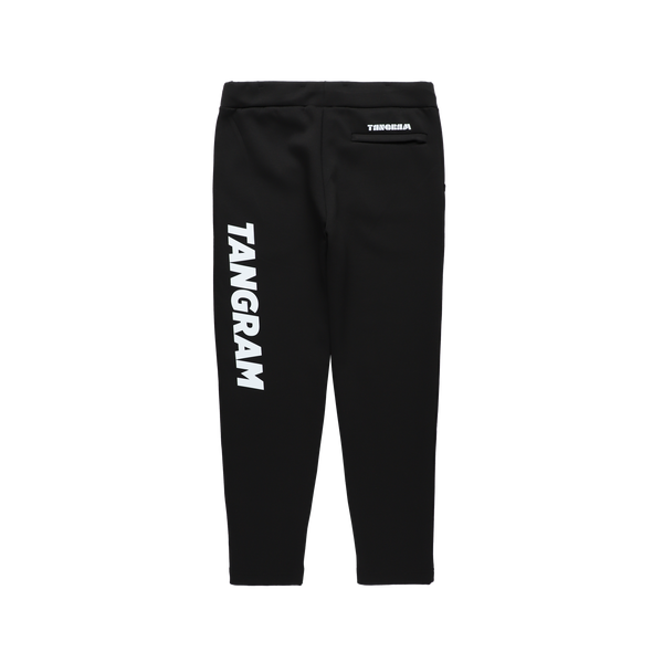 VERTICAL SLANT LOGO DOUBLE KNIT PANTS BLACK TGA-MP64