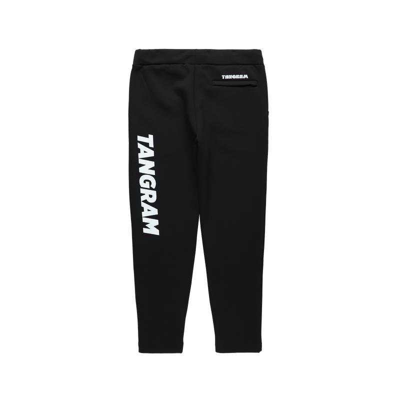 VERTICAL SLANT LOGO DOUBLE KNIT PANTS BLACK TGA-MP64