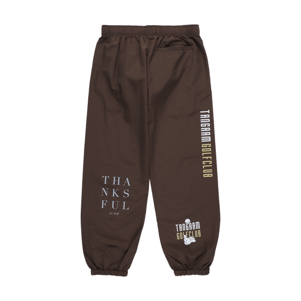 GOLF CLUB NYLON TRAINING PANTS CHOCOLATE BROWN TGA-MP82