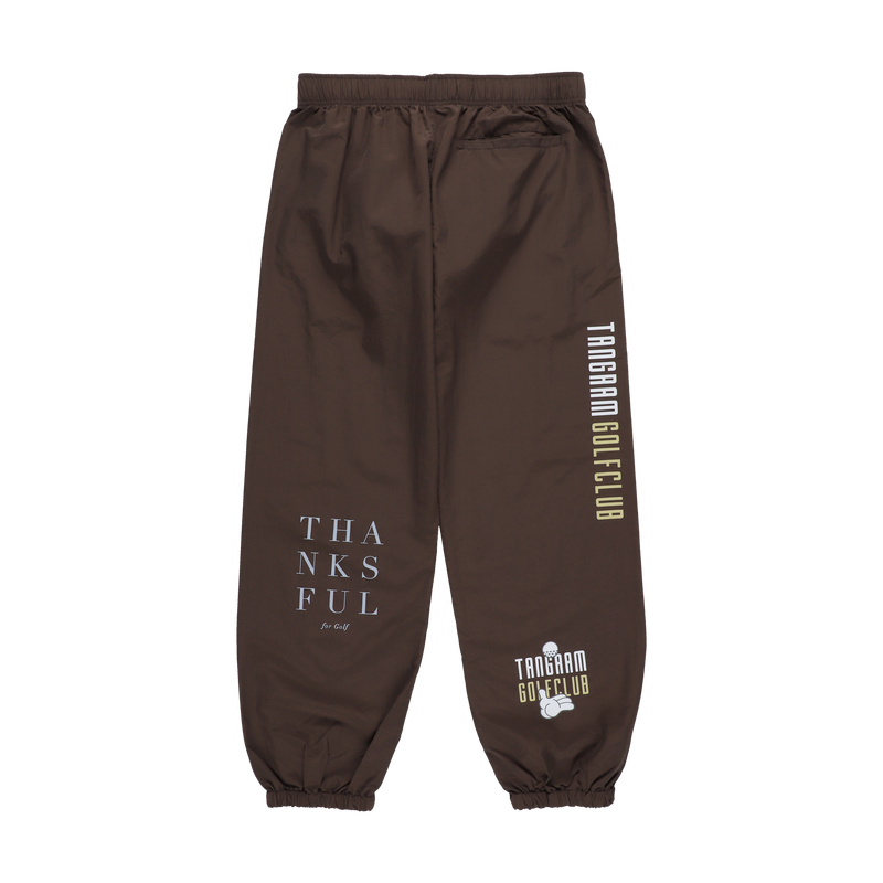 GOLF CLUB NYLON TRAINING PANTS CHOCOLATE BROWN TGA-MP82