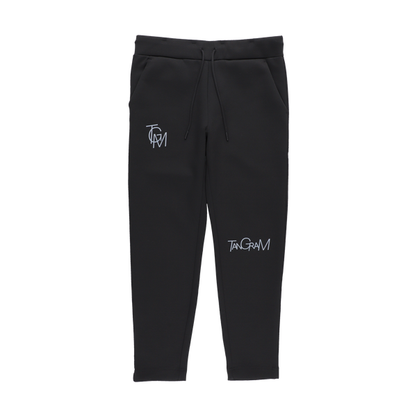 DOUBLE KNIT BIG TSL LOGO PANTS BLACK TGA-MP83