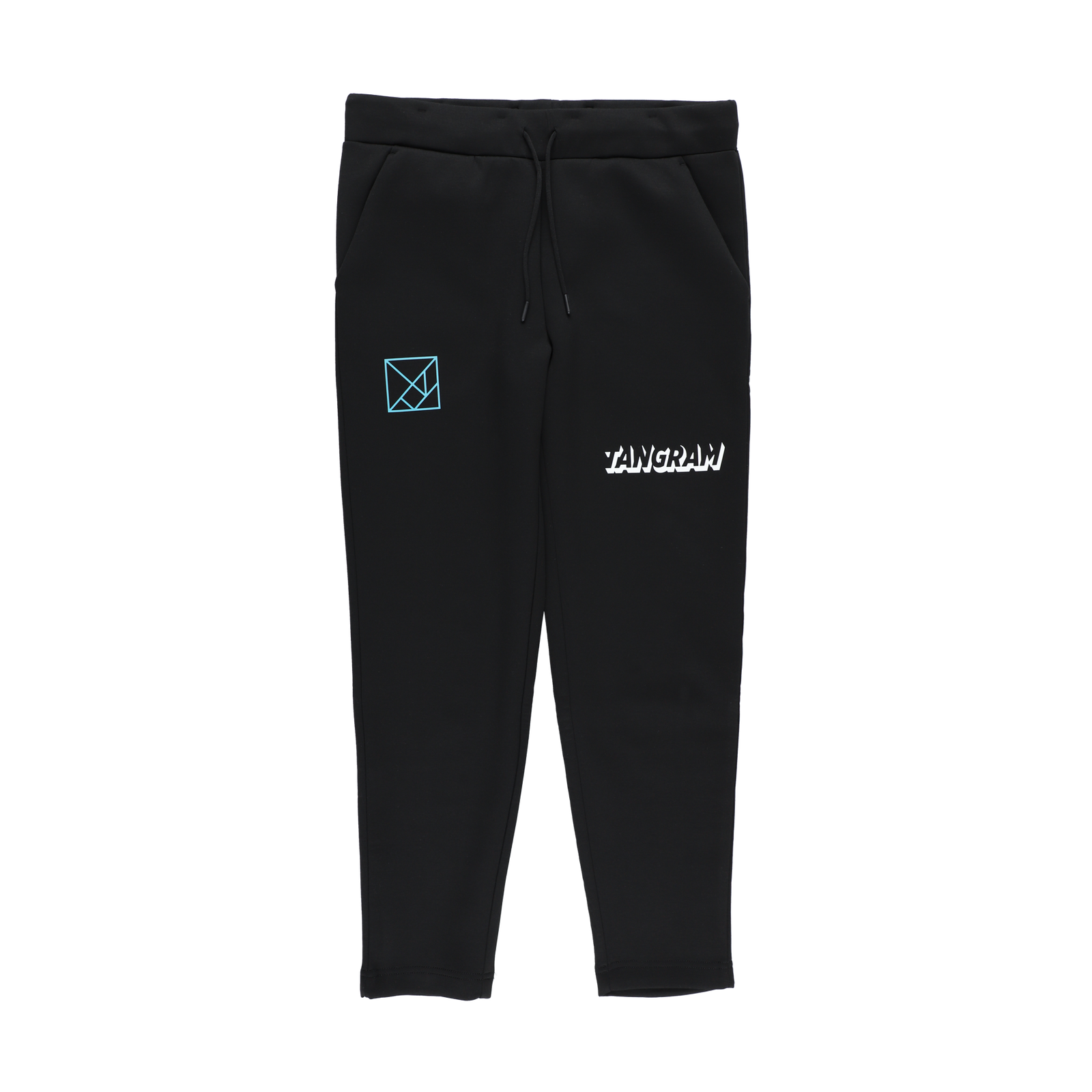 DOUBLE KNIT 3D LOGO PANTS BLACK TGA-MP88 – TANGRAM