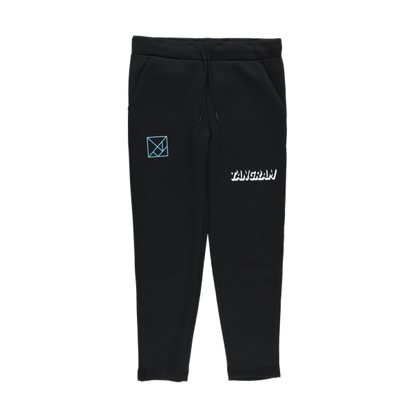 DOUBLE KNIT 3D LOGO PANTS BLACK TGA-MP88