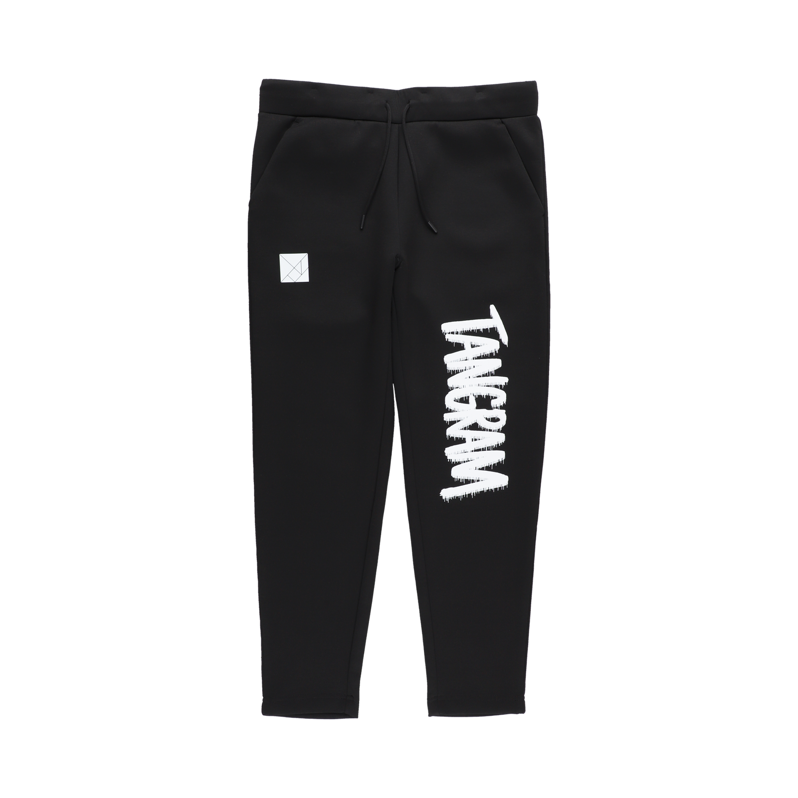 メンズウェア TANGRAM DOUBLE KNIT LOGO PANTS DOUBLE KNIT HANDWRITING LOGO PANTS BLACK TGA-MP92 – TANGRAM