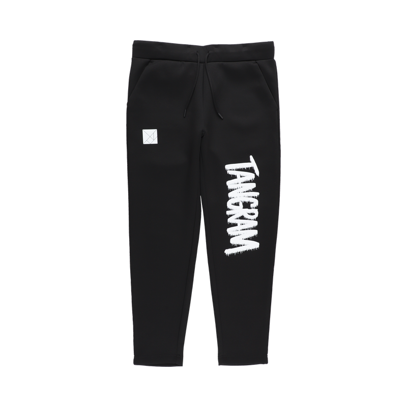 DOUBLE KNIT HANDWRITING LOGO PANTS BLACK TGA-MP92 – TANGRAM