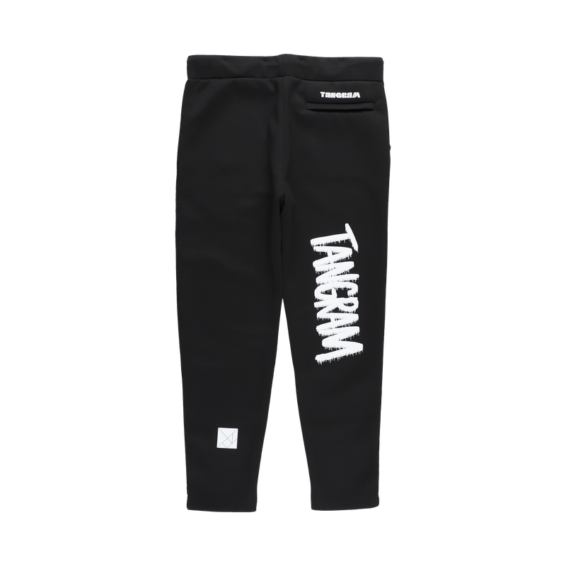DOUBLE KNIT HANDWRITING LOGO PANTS BLACK TGA-MP92 – TANGRAM