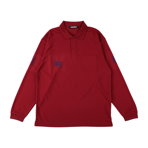 LOGO LONG SLEEVE POLO SHIRTS BURGUNDY TGS-MPL56