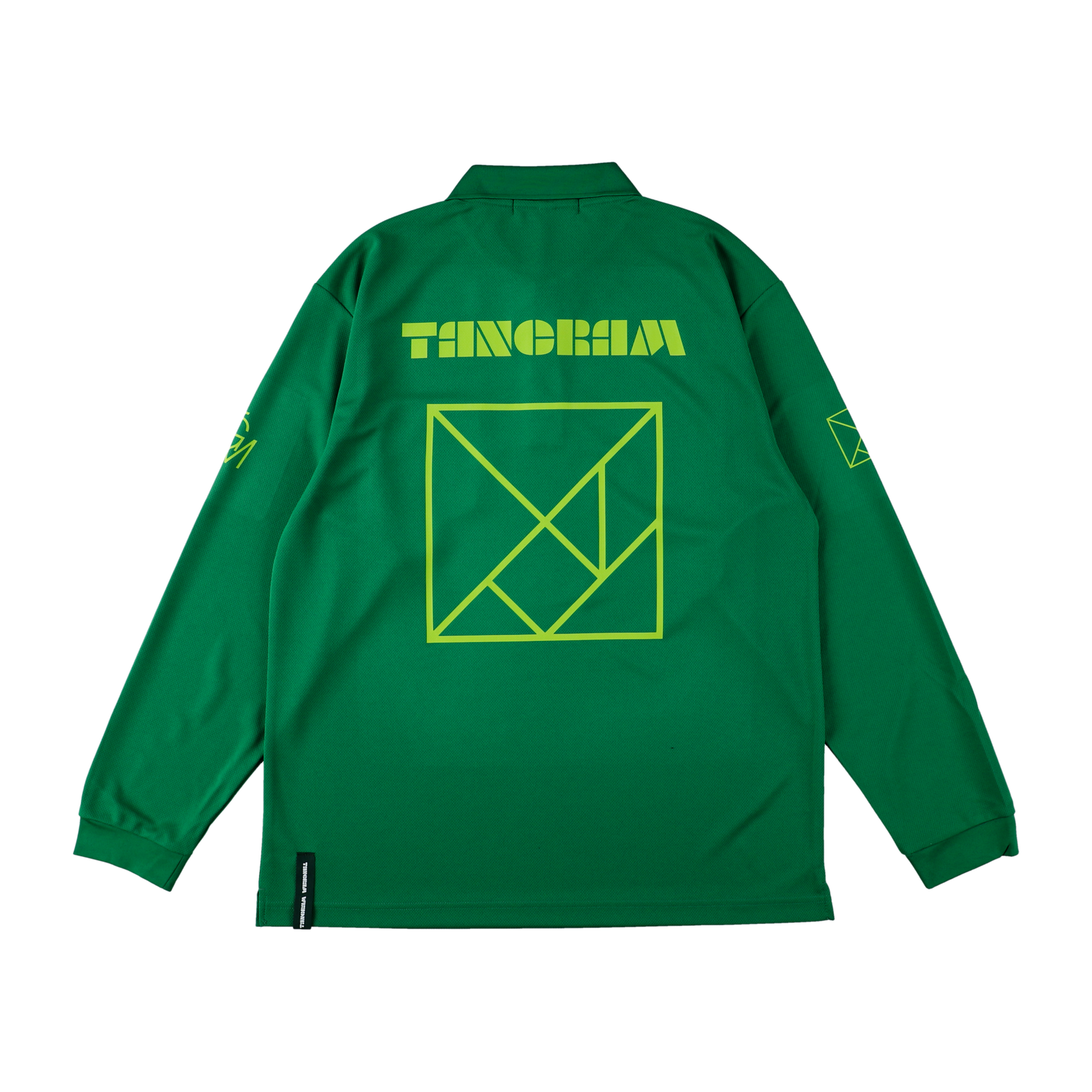 LOGO LONG SLEEVE POLO SHIRTS GREEN TGS-MPL56 – TANGRAM