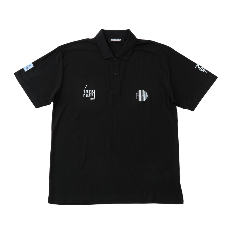 GRADATION LOGO POLO SHIRTS BLACK TGA-MPL83