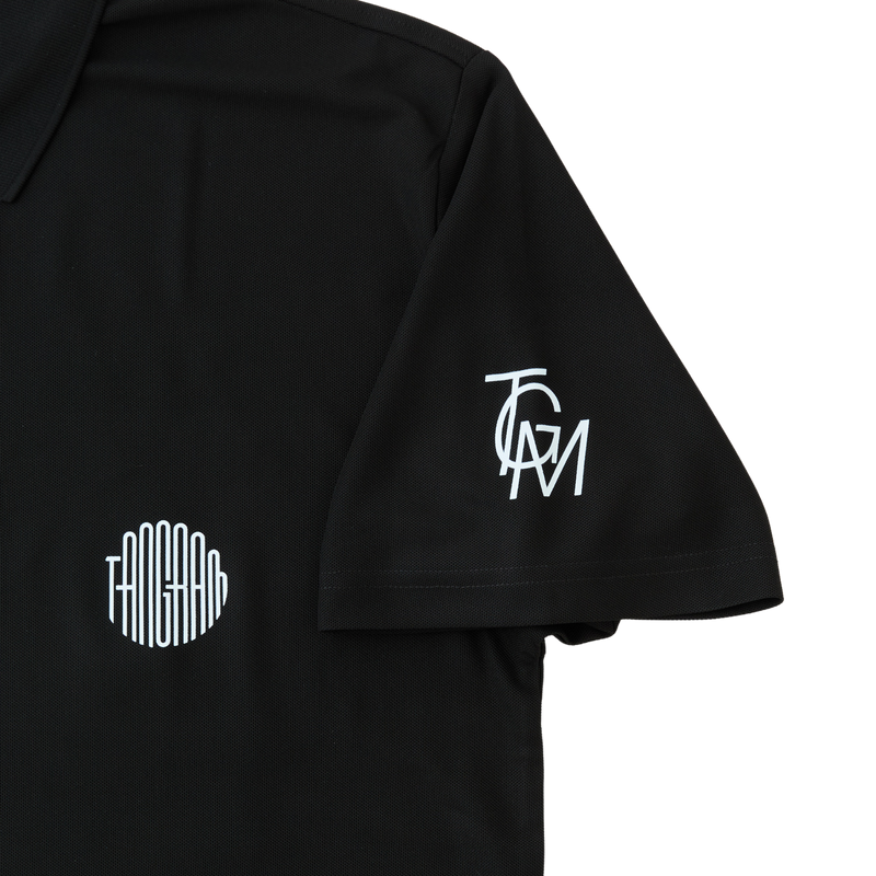 GRADATION LOGO POLO SHIRTS BLACK TGA-MPL83