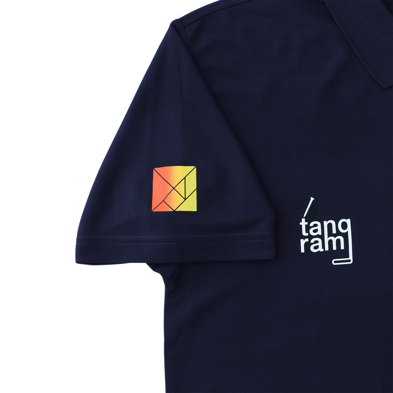 GRADATION LOGO POLO SHIRTS NAVY TGA-MPL83