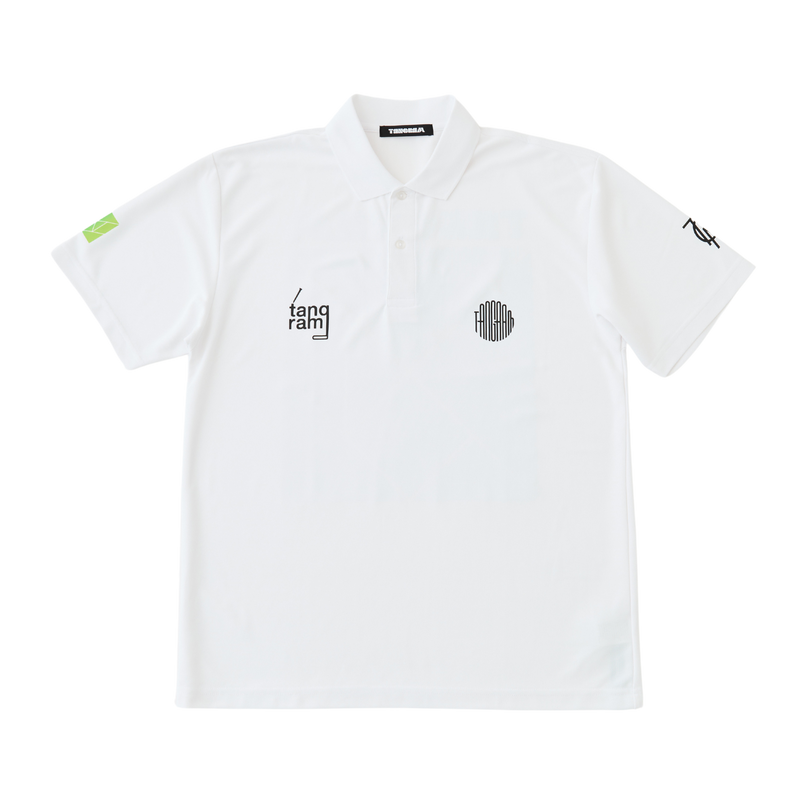 GRADATION LOGO POLO SHIRTS WHITE TGA-MPL83