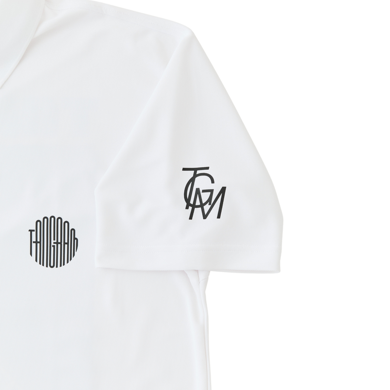 GRADATION LOGO POLO SHIRTS WHITE TGA-MPL83