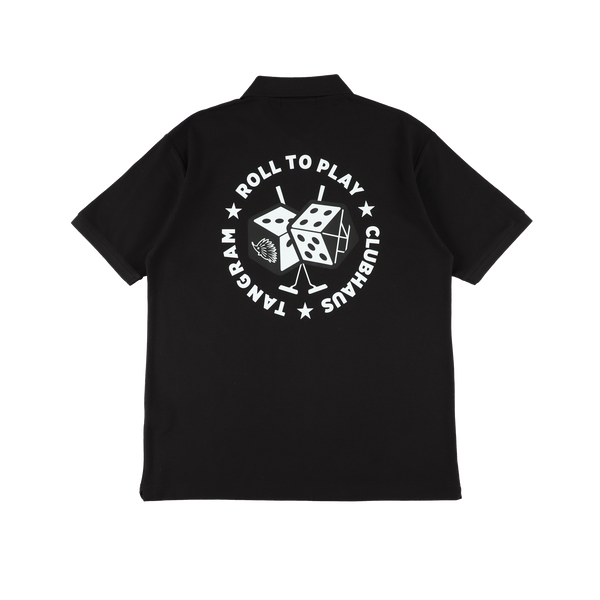 CLUBHAUS × TANGRAM DICE POLO SHIRTS BLACK TGA-MPL84
