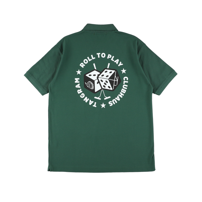 CLUBHAUS × TANGRAM DICE POLO SHIRTS GREEN TGA-MPL84 CLUBHAUS × TANGRAM DICE POLO SHIRTS GREEN TGA-MPL84