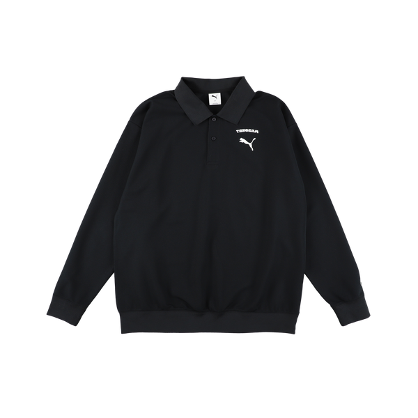 PUMA × TANGRAM POLO SHIRTS LS PUMA BLACK TGA-MPL90