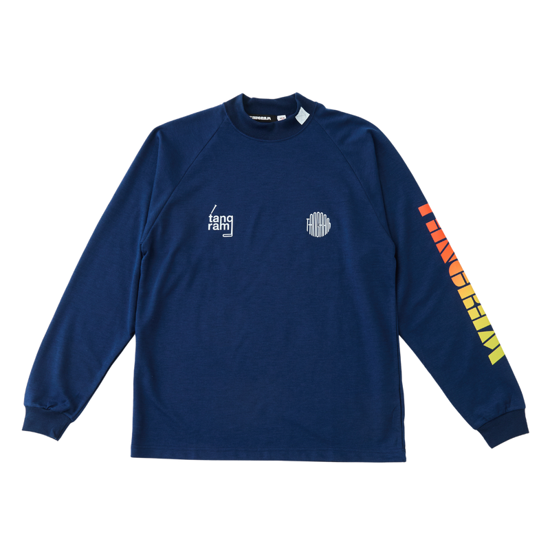 GRADATION LOGO AIR MOCKNECK TEE NAVY TGA-MT133