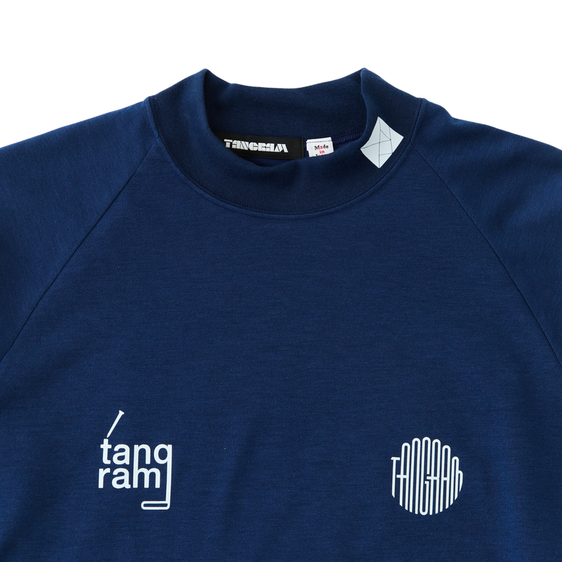 GRADATION LOGO AIR MOCKNECK TEE NAVY TGA-MT133