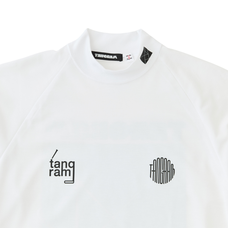 GRADATION LOGO AIR MOCKNECK TEE WHITE TGA-MT133