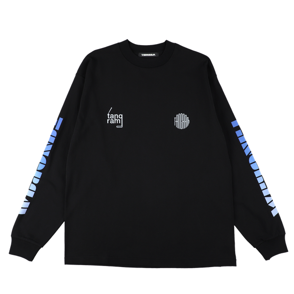 GRADATION LOGO LONG SLEEVE TEE BLACK TGA-MT134