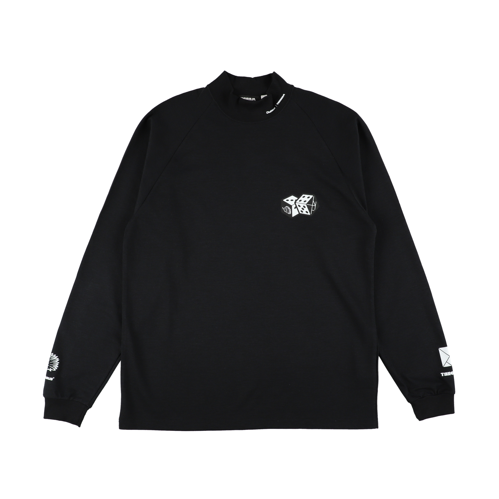 【値下げ】CLUBHAUS × TANGRAM モックネック CLUBHAUS × TANGRAM DICE AIR MOCKNECK TEE BLACK TGA-MT143