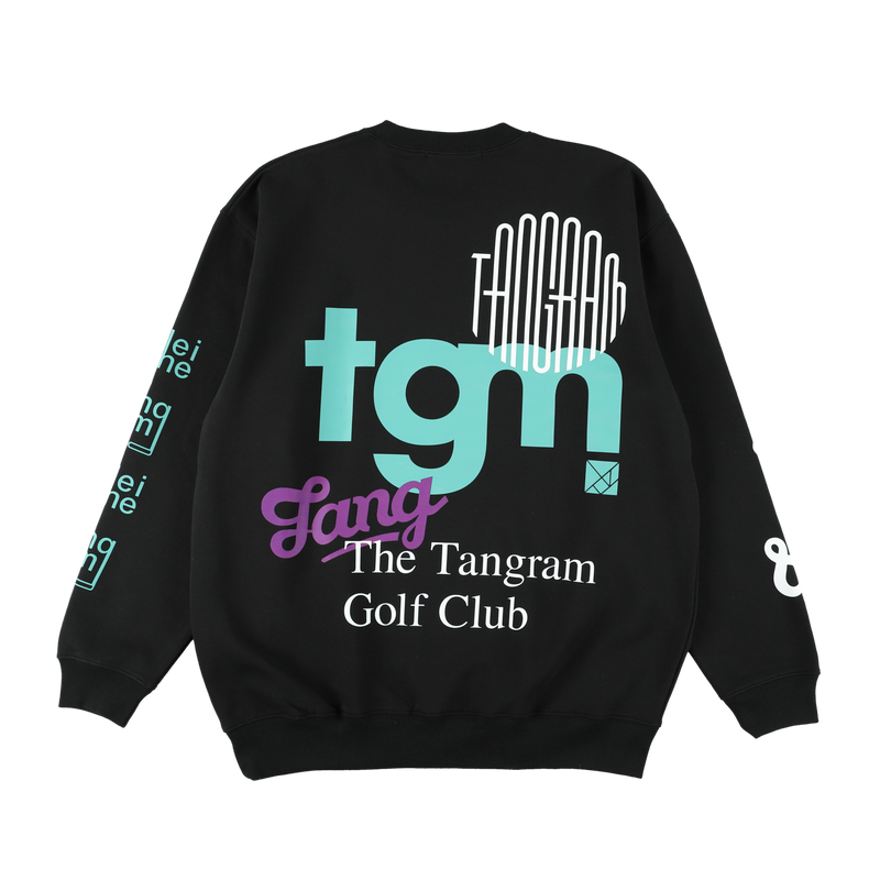 LAYER LOGO SWEAT CREW BLACK TGA-MT144