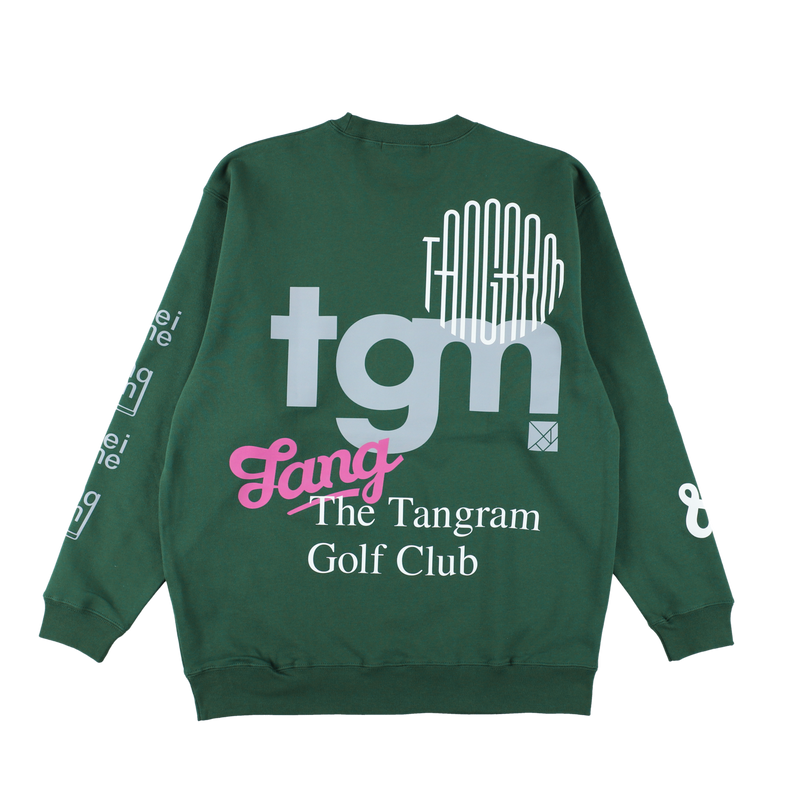 LAYER LOGO SWEAT CREW GREEN TGA-MT144