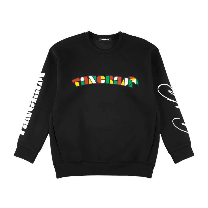 APG × TANGRAM DOUBLE KNIT CREW BLACK TGA-MT146