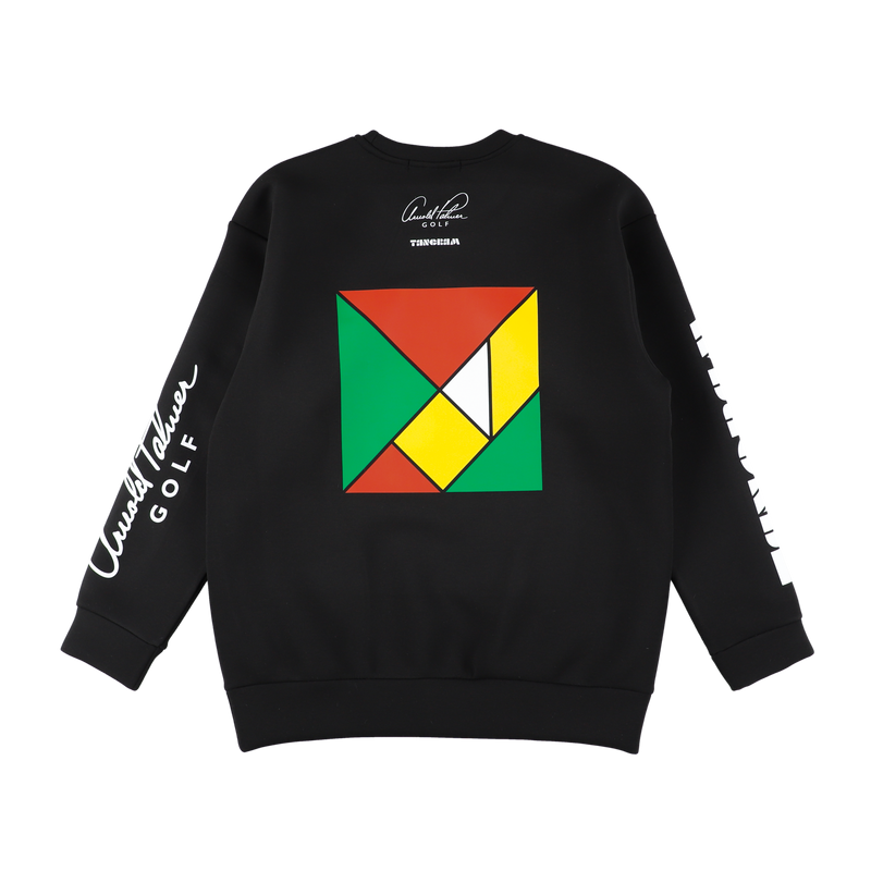 APG × TANGRAM DOUBLE KNIT CREW BLACK TGA-MT146