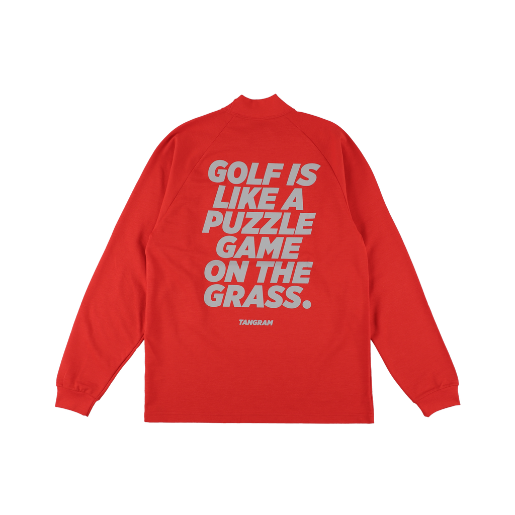 REFLECTOR BACK AIR MOCKNECK TEE RED TGA-MT150 – TANGRAM
