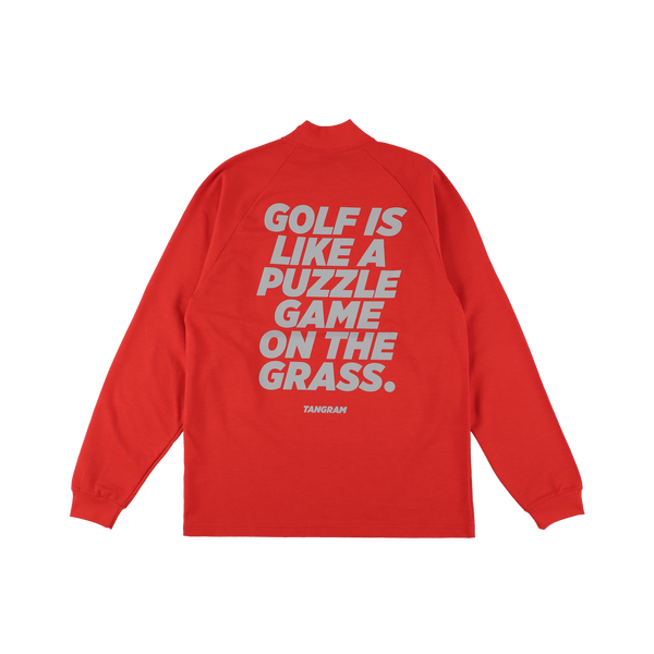 【新品】TANGRAM モックネック（サイズＬ：TGA-MT150） REFLECTOR BACK AIR MOCKNECK TEE RED TGA-MT150 – TANGRAM