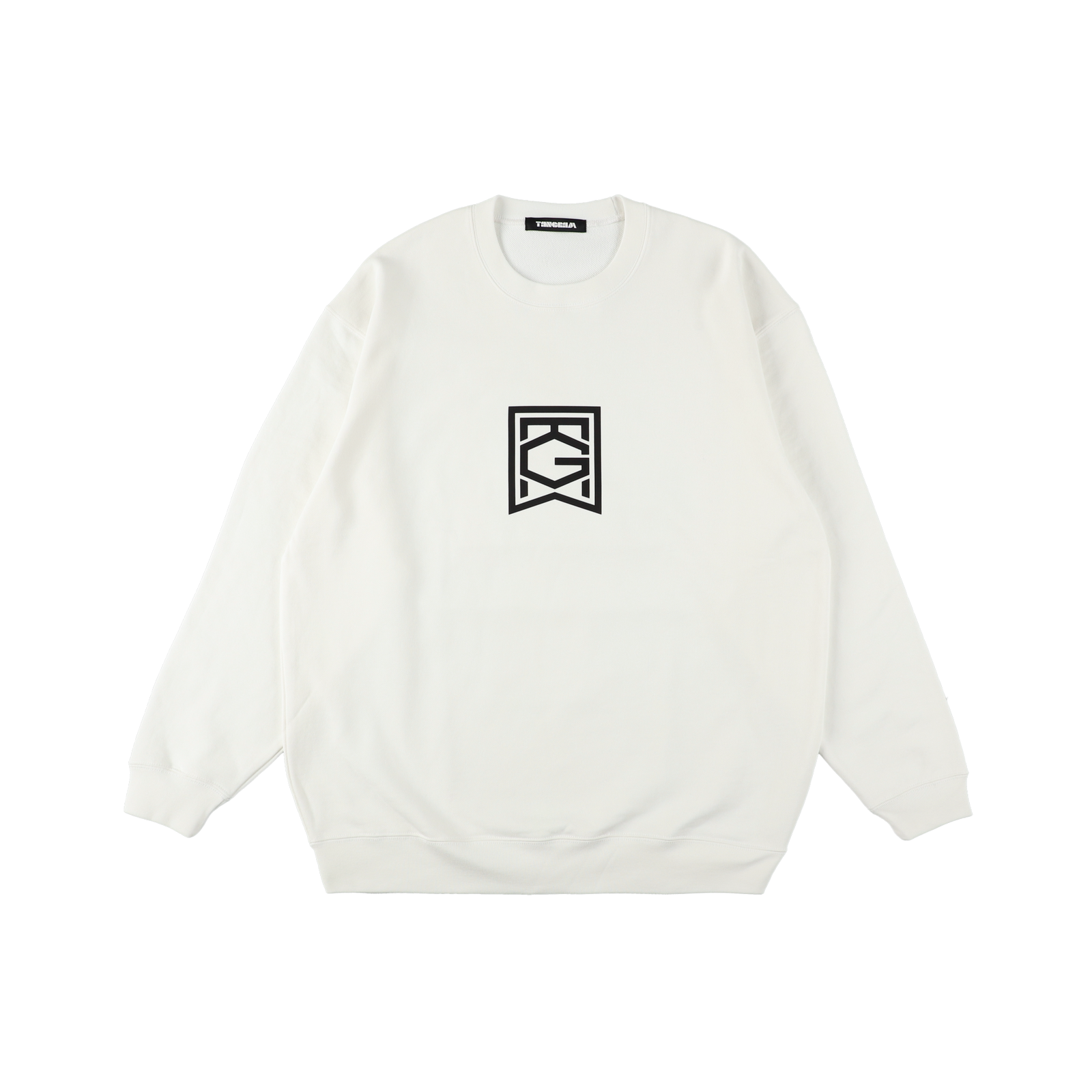 ON THE GRASS COLOR SWEAT CREW WHITE TGA-MT152 – TANGRAM