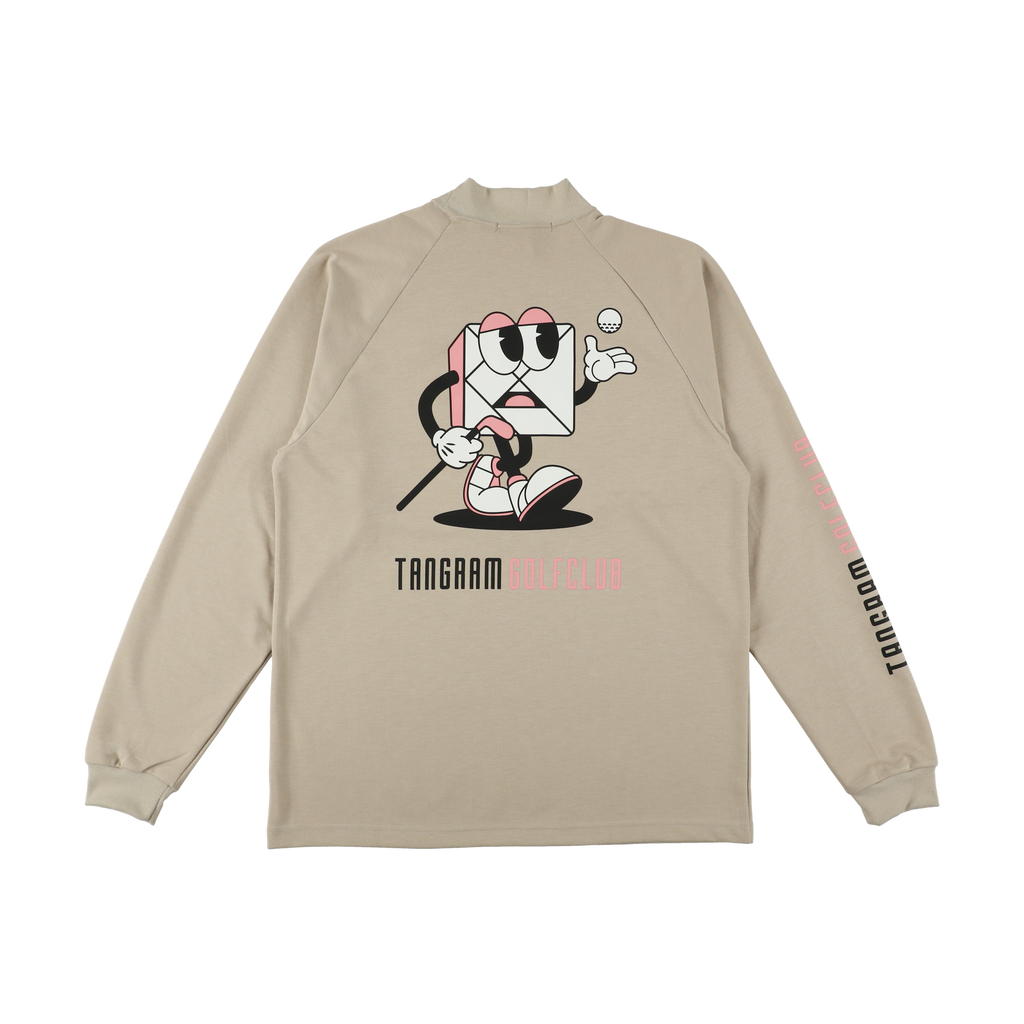 GOLF CLUB PUZZLE CHARACTER AIR MOCKNECK TEE GRAY TGA-MT169