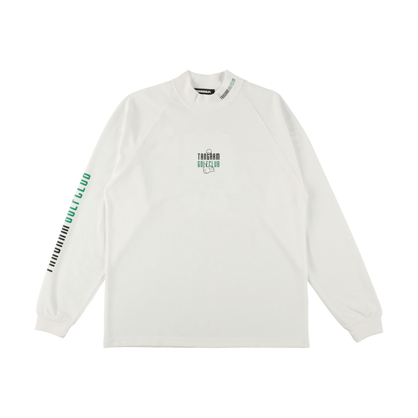 GOLF CLUB PUZZLE CHARACTER AIR MOCKNECK TEE  WHITE TGA-MT169